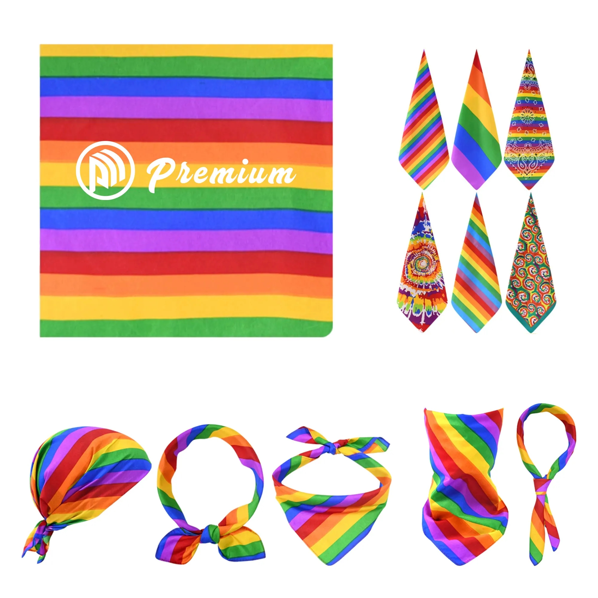 Rainbow Square Bandana LBGTQ 9