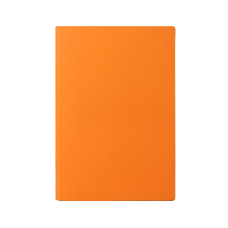 NewAge Italian PU Leather 5 5/8"W x 8 1/4"H 192 Pages Journal Book (Orange Soft Cover) 1