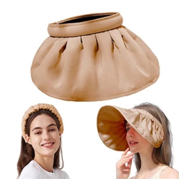 Foldable Wide Brim Shell Hat Headband Visor 4