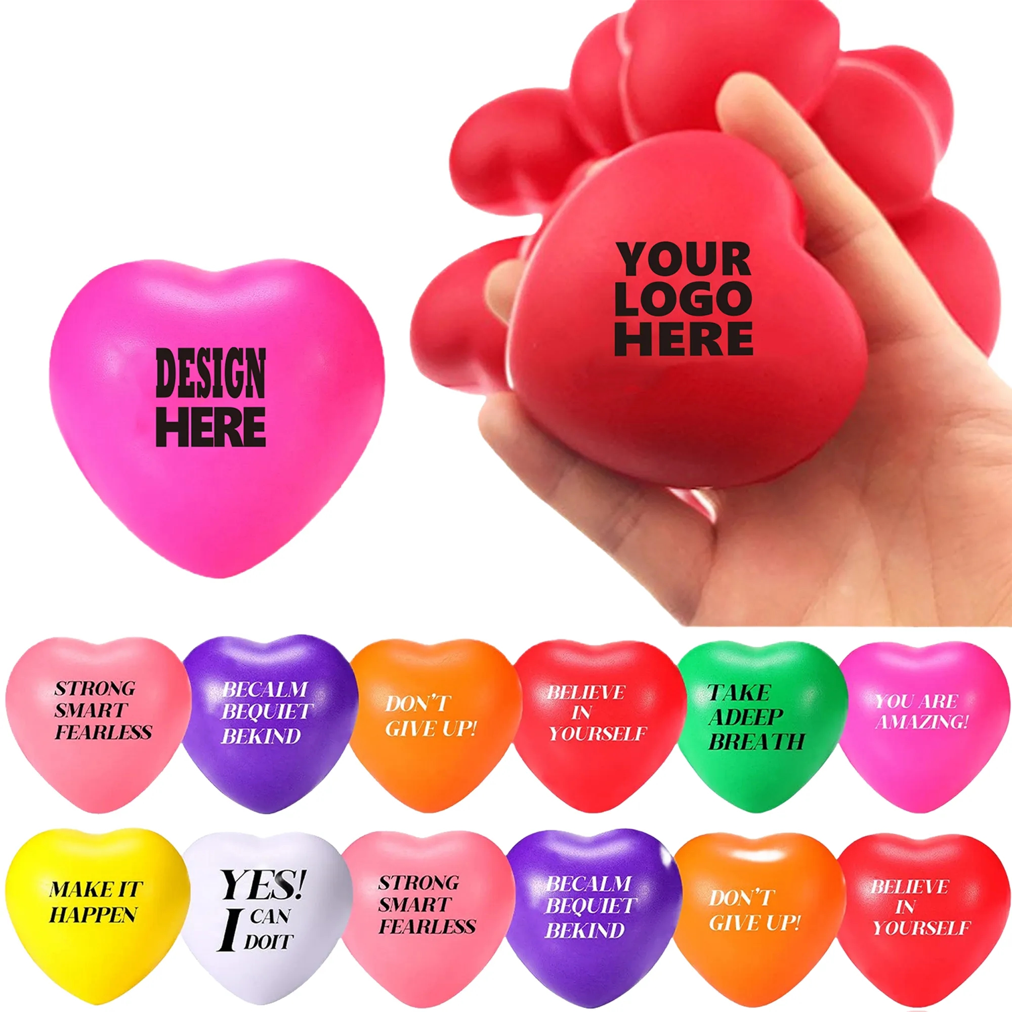 Lovely Heart Mini Stress Reliever MOQ 100 1