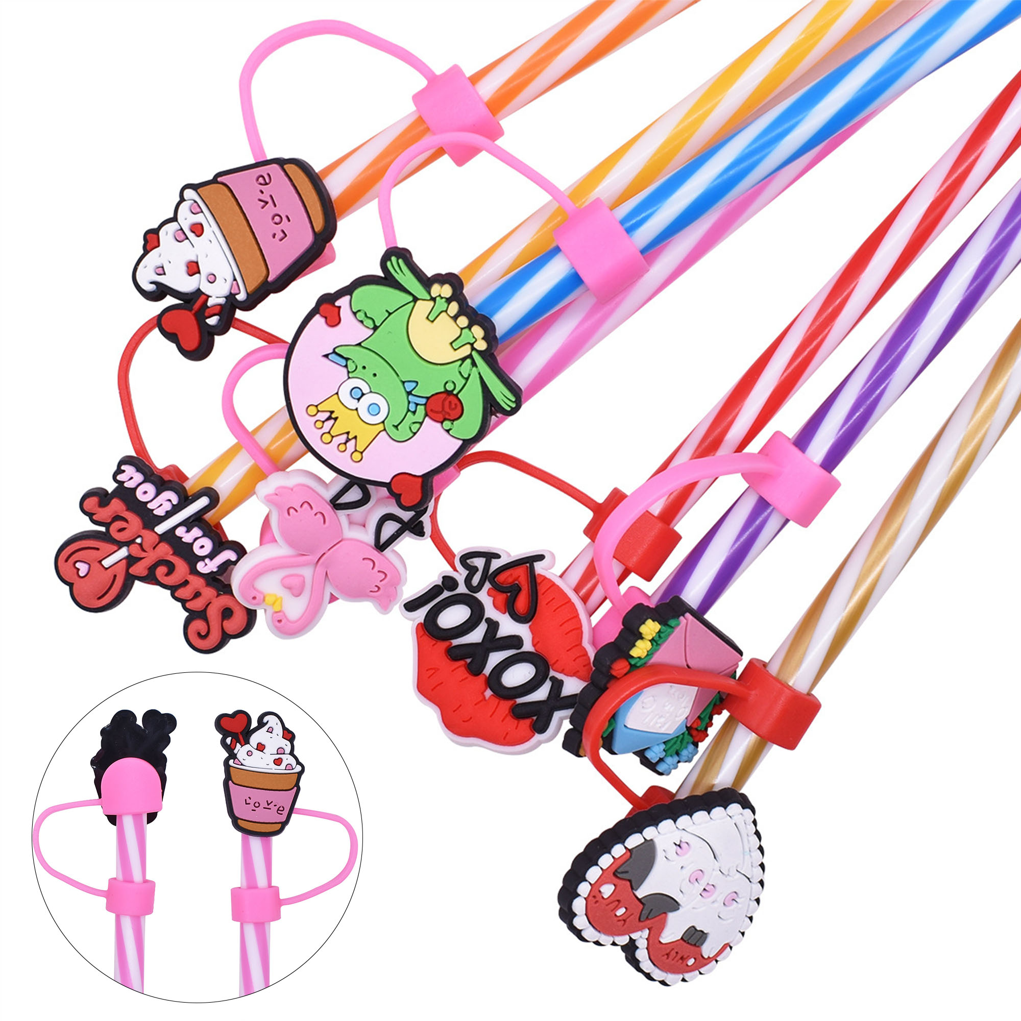 Customizable Silicone Straw Covers 1