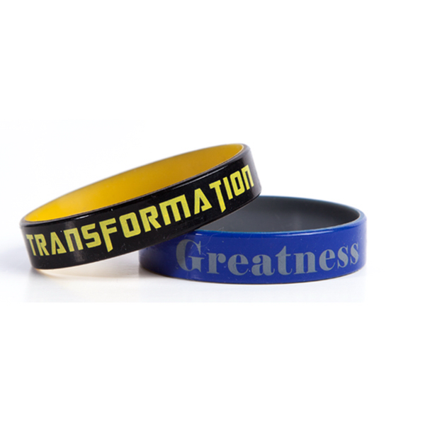 1/2" Silicone Wristband - Dual Layered 1