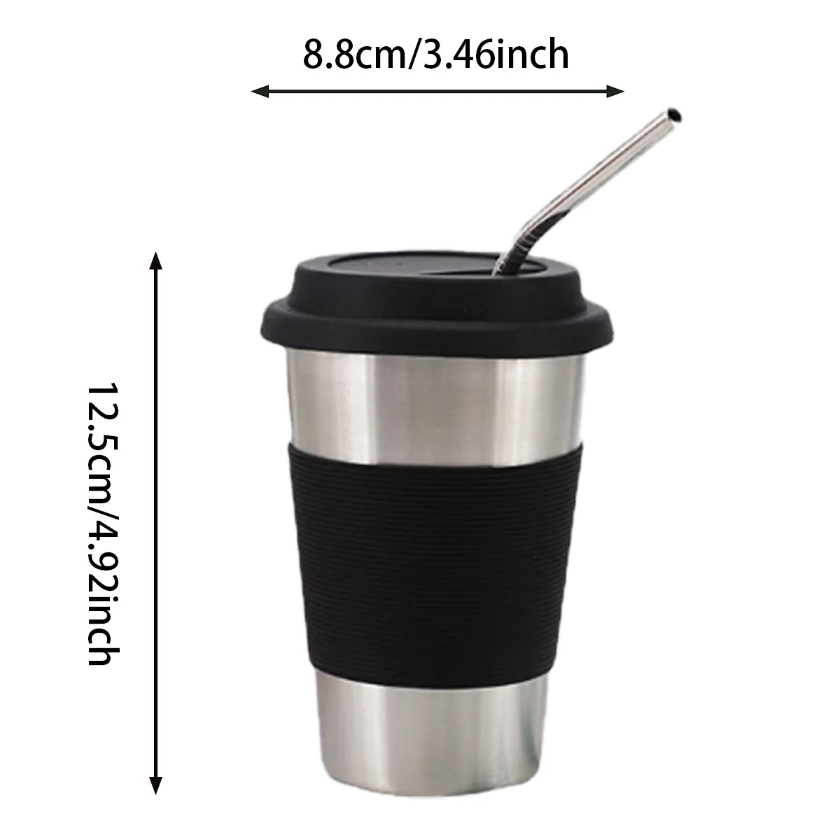 17 Oz. Stainless Steel Tumbler With Reusable Straw 3