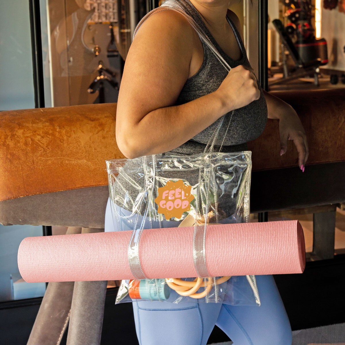 MAIN SQUEEZE YOGA TOTE - CLEAR VINYL