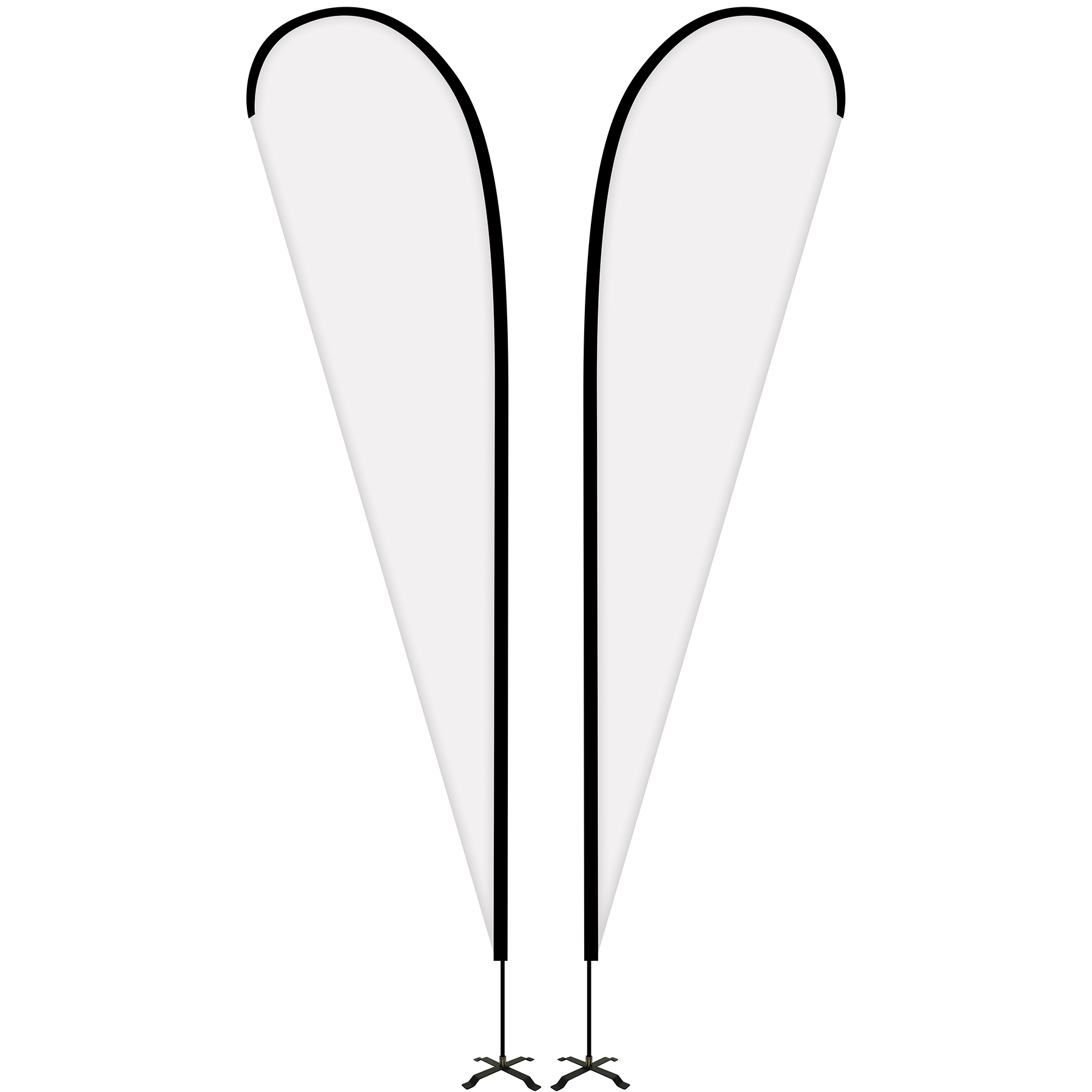 12' Portable Double Sided Teardrop Kit with Cross Base 7