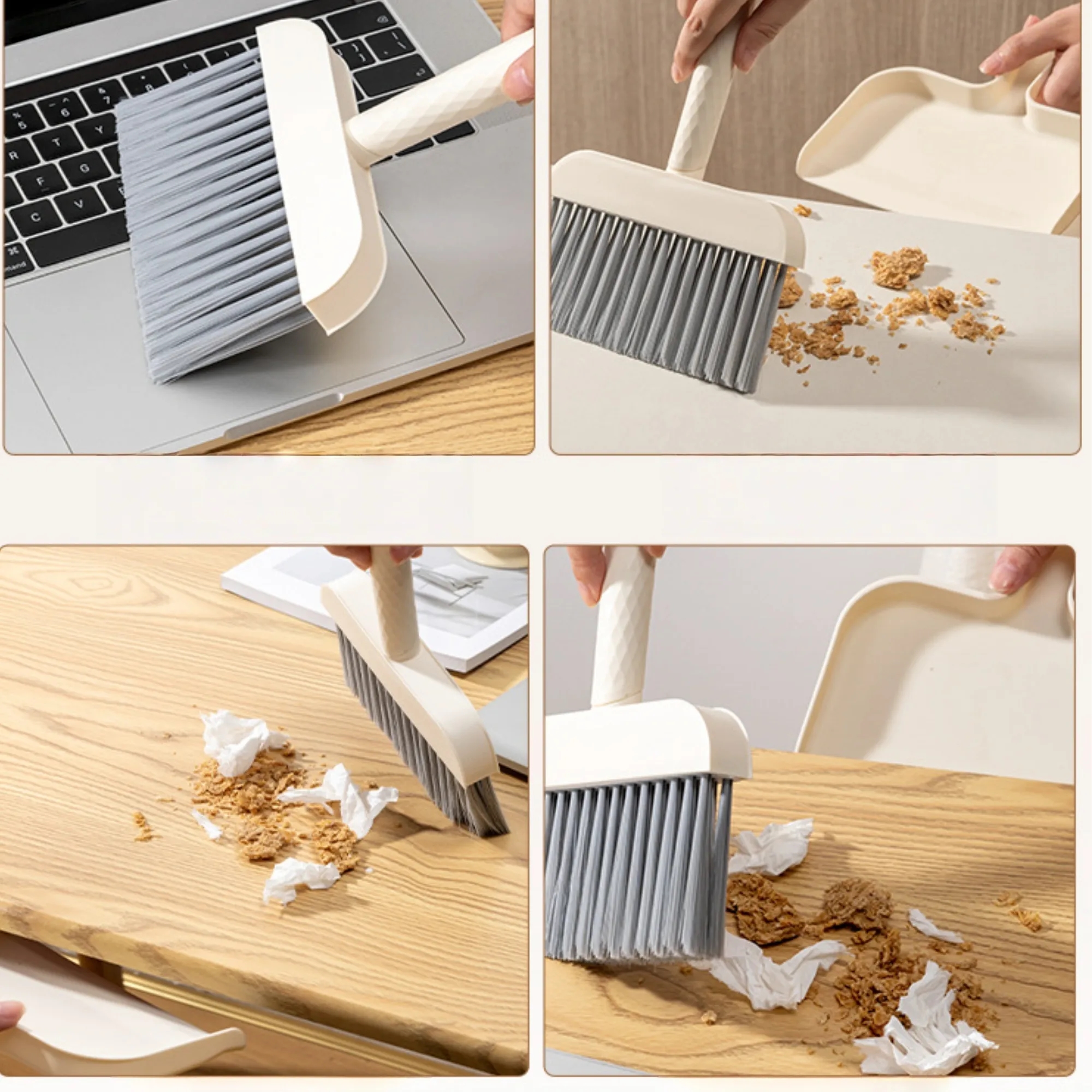 Mini Handheld Broom And Dustpan Desktop Sweep Set Clean Tool 3