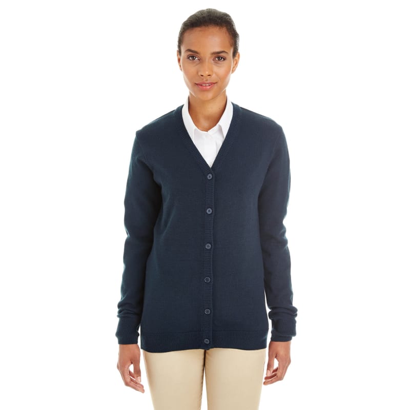 Harriton Ladies' Pilbloc™ V-Neck Button Cardigan Sweater 16