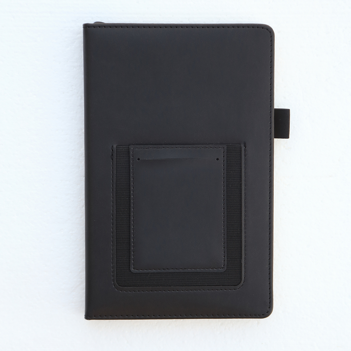 Concord Phone Pocket 5  x 8  Italian PU Leather Journal (Black) 2