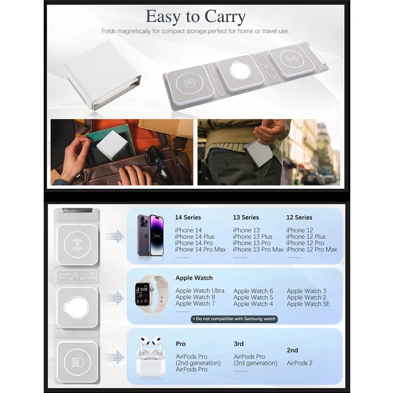 3 in 1 Foldable Wireless Charger 4