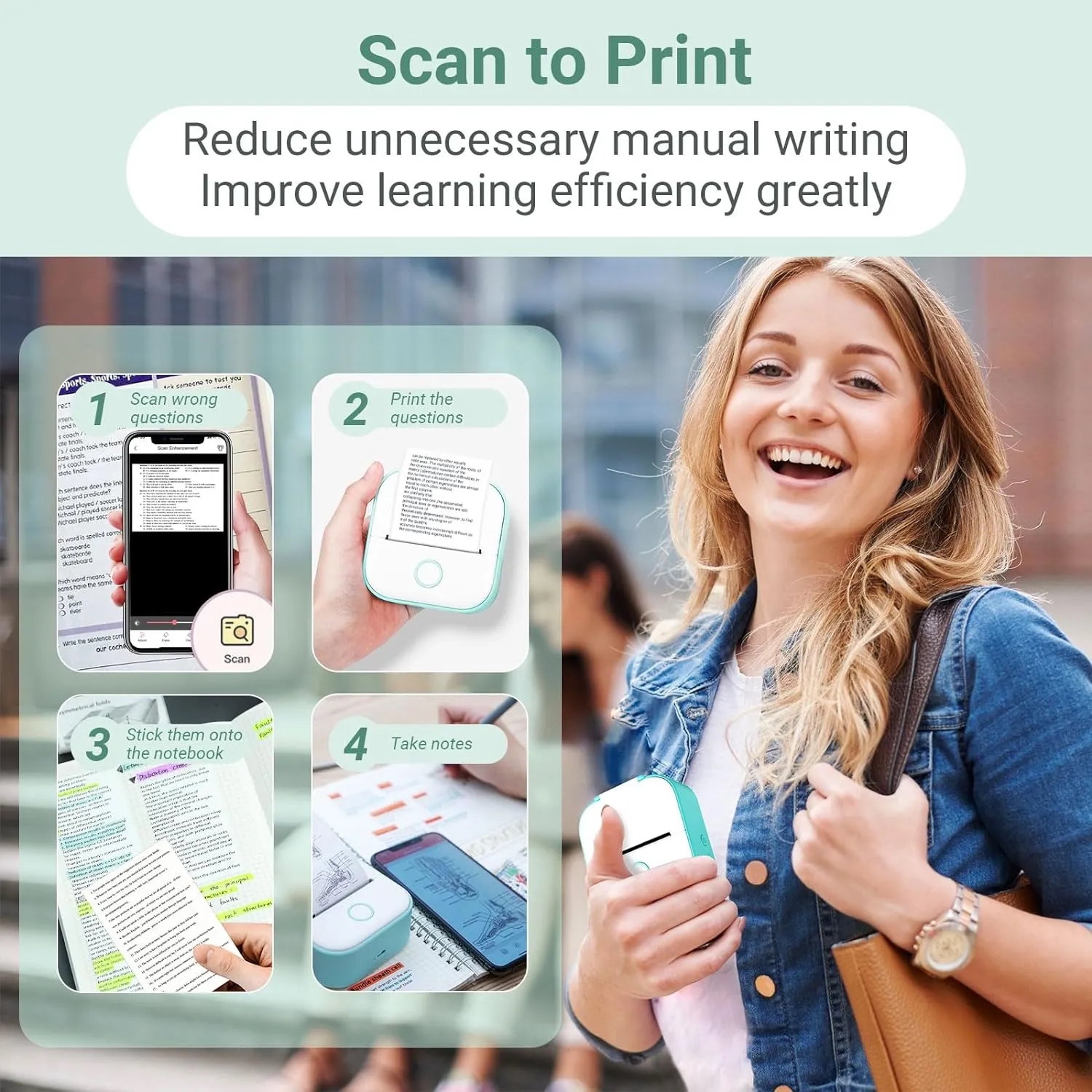 Bluetooth Wireless Portable Phone Printer 8