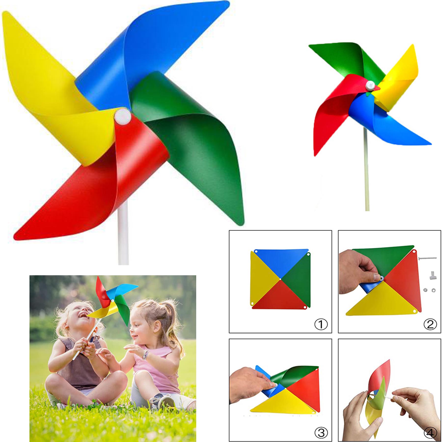 Four-Leaf Color Pinwheel 1