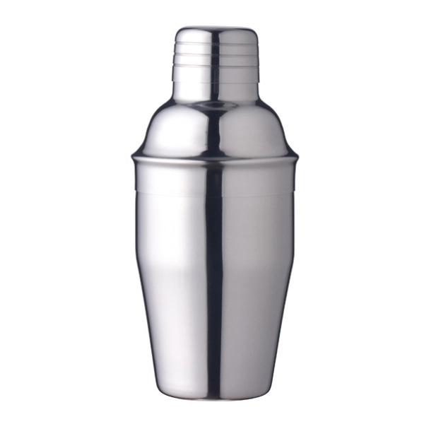 8 oz. - 3 Piece Deluxe Stainless Steel Cocktail Shaker 5