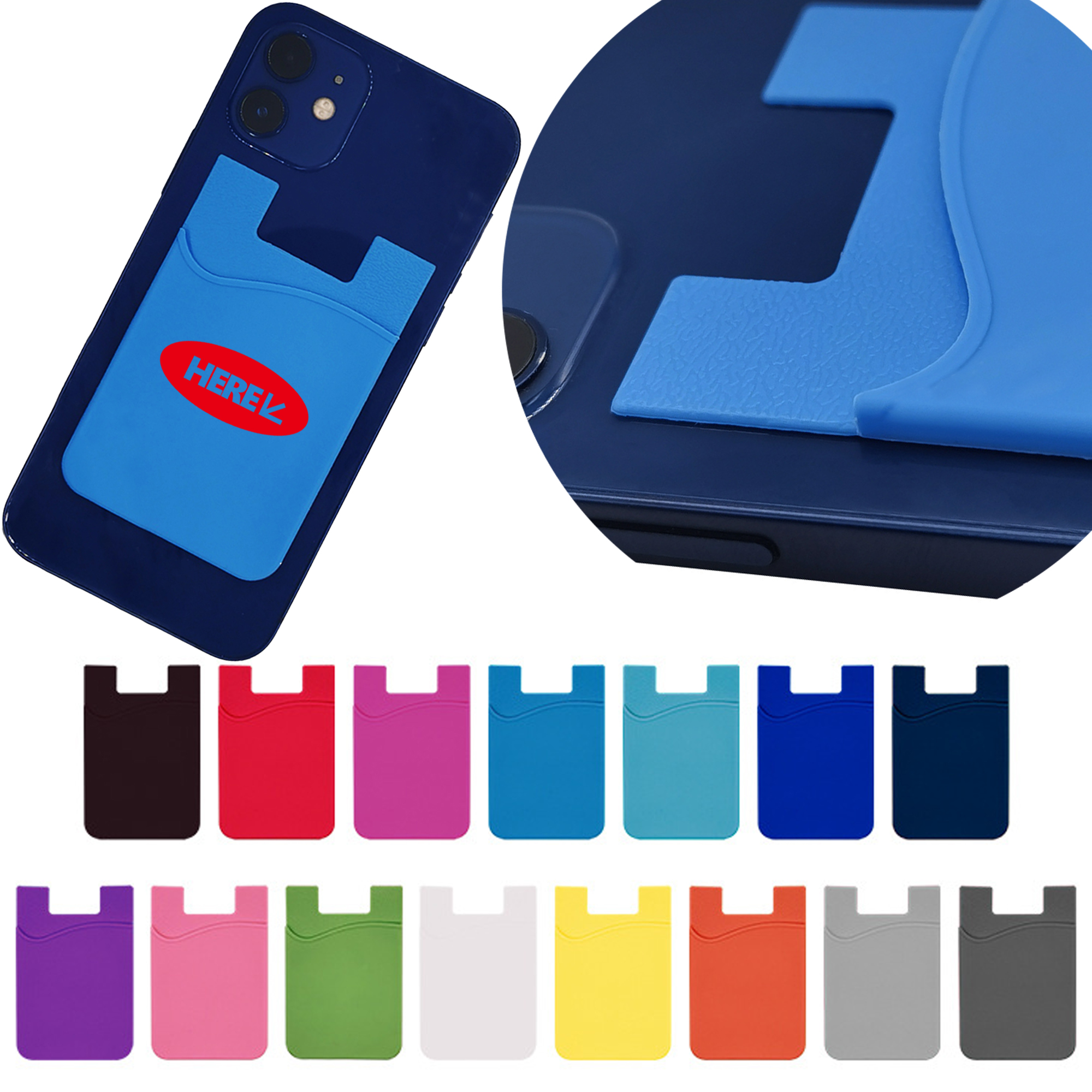 Silicone Card Holder With Adhesive 1