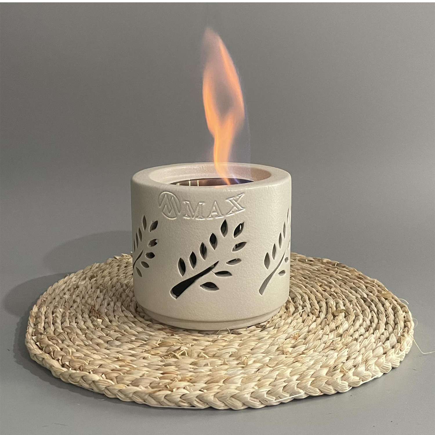 Small Portable Cement Fireplace Indoors 2