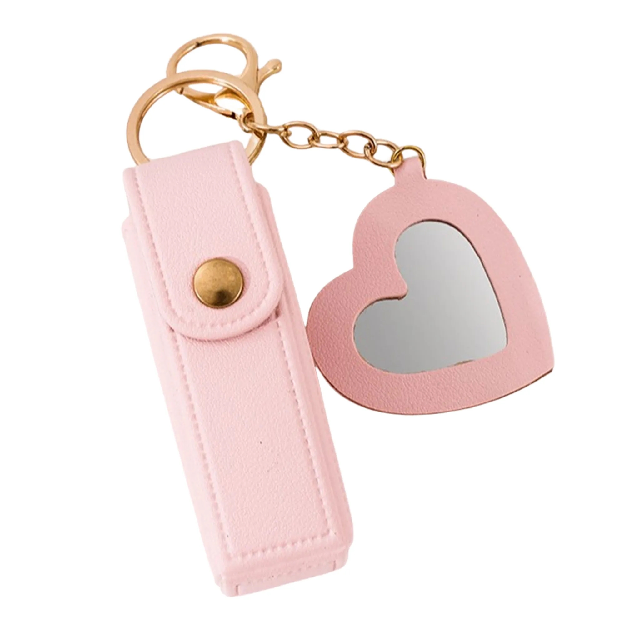 3 In 1 Mirror Lip Balm Pouch Keychain Set 5