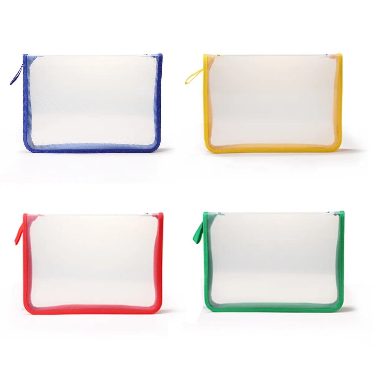 A4 Transparent Zipper File Bags Waterproof Document Folder 1