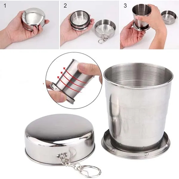 Collapsible Telescopic Stainless Steel Portable Cup 5