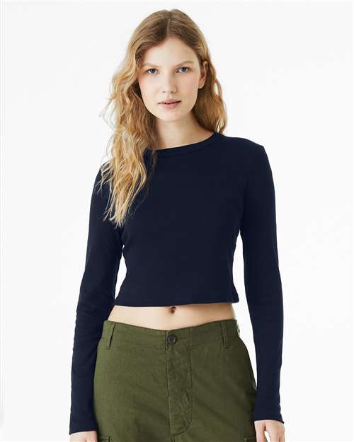 Women's Micro Rib Long Sleeve Baby Tee - 1501 10