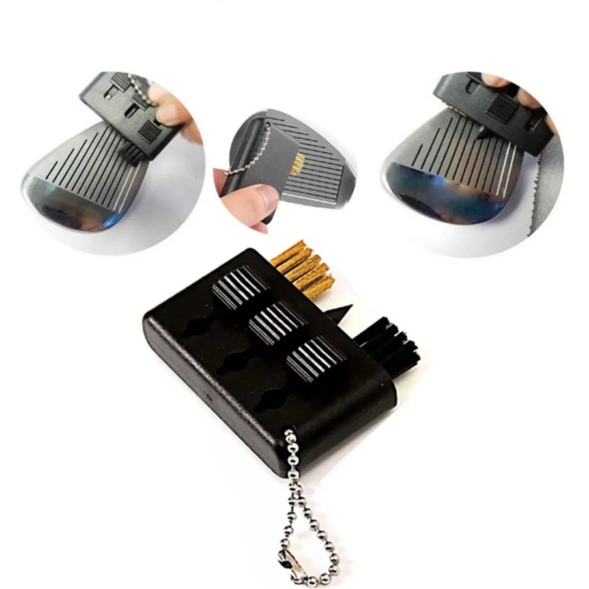 Multi-Purpose 3-in-1 Portable Tool Cleaning Golf Club Brush 1
