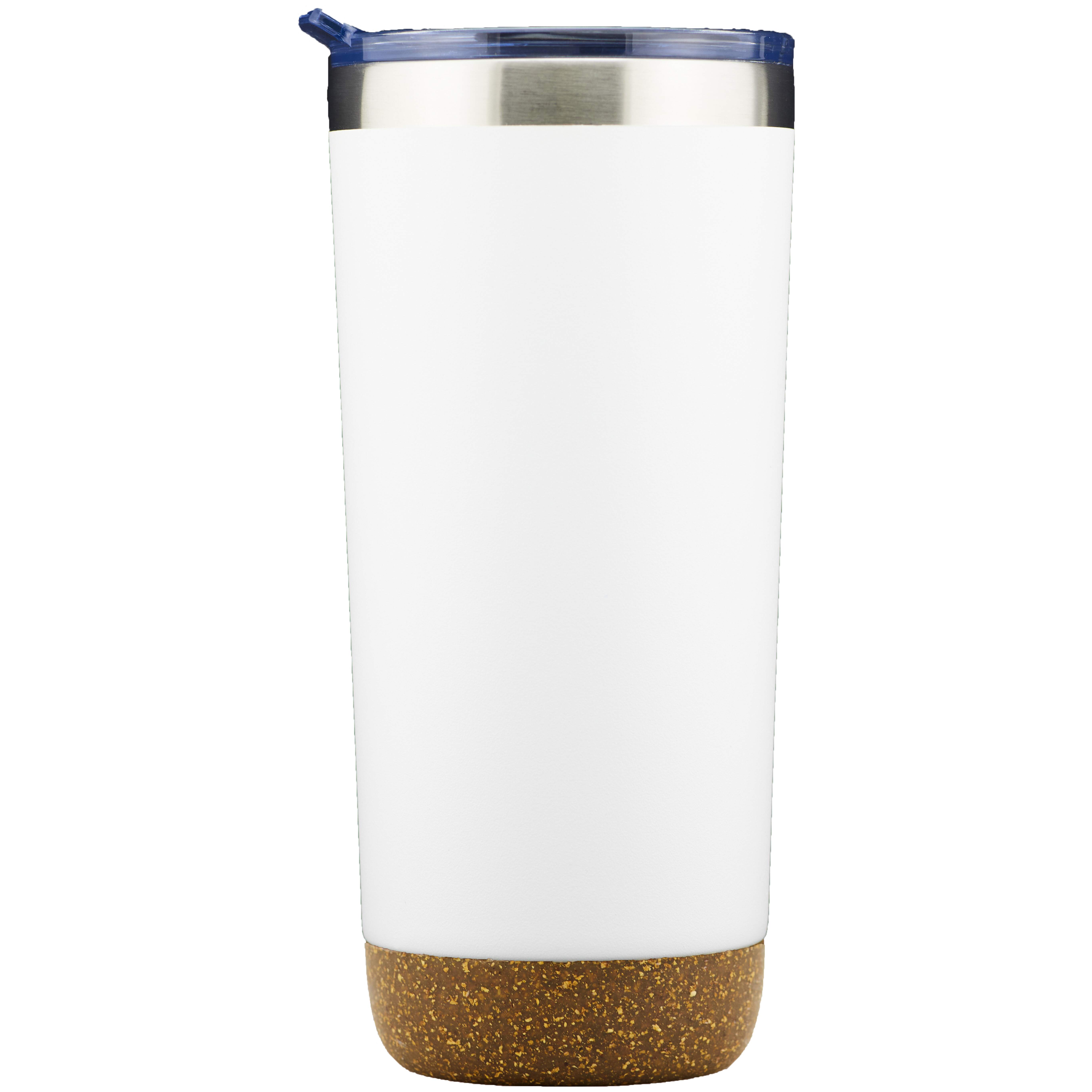 Marin 22 Oz. Double Wall SS VI Tumbler & Cork Bottom (White)