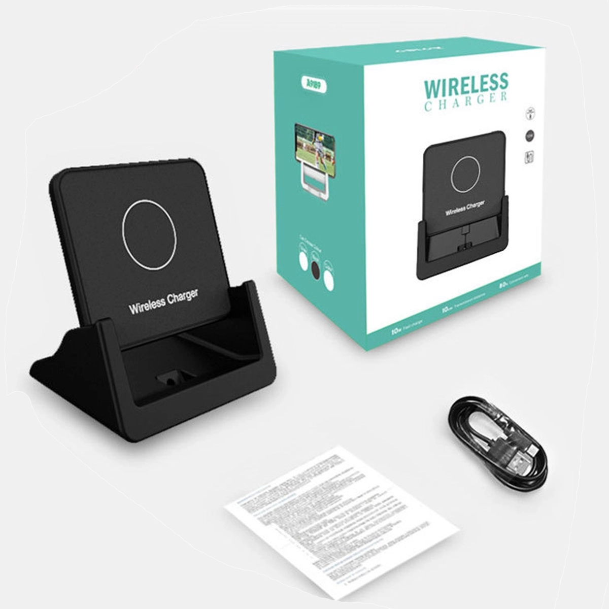10W Mobile Phone Stand Wireless Charger 3
