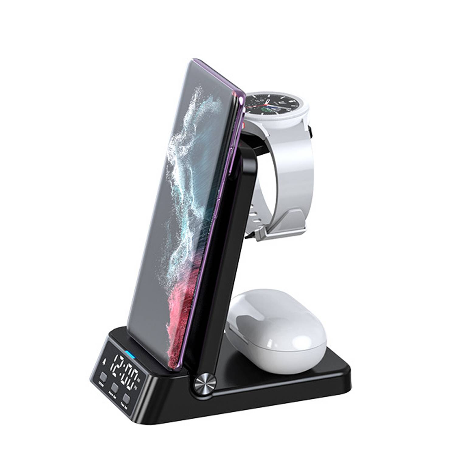 3 in 1 Wireless Charger w/ Led Alarm 3