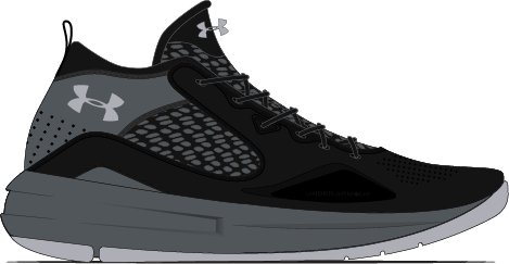 UA Lockdown 5 Pre-School Basketball Shoes 2
