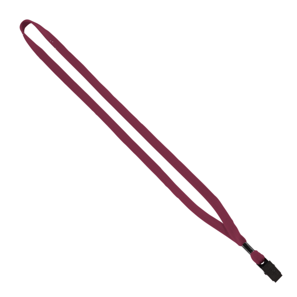 1/2" Cotton Lanyard with Metal Crimp & Bulldog Clip 19