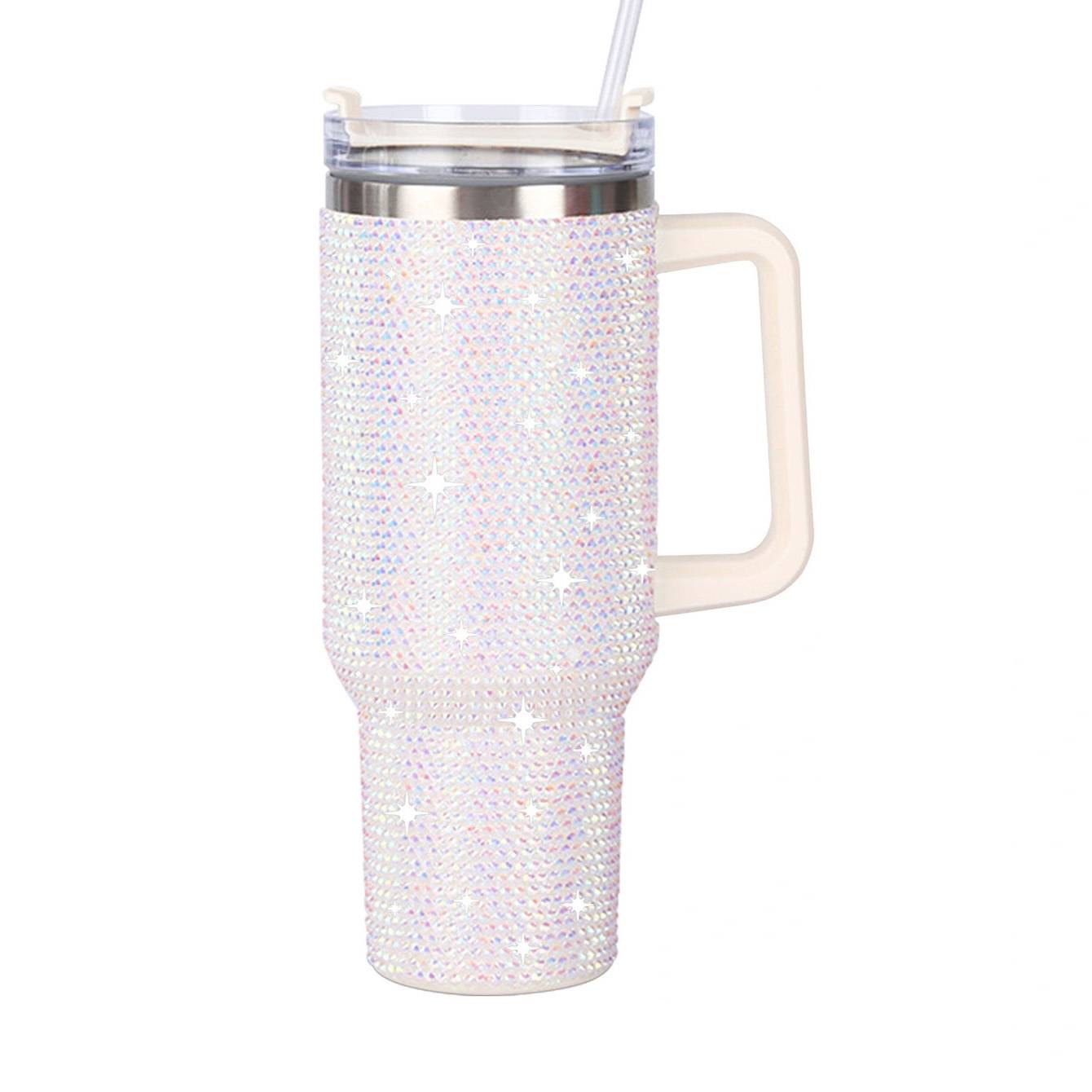 40oz diamond-set thermos w/ handle 7