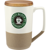 Tahoe Tea & Coffee Ceramic Mug with Wood Lid 16oz 6