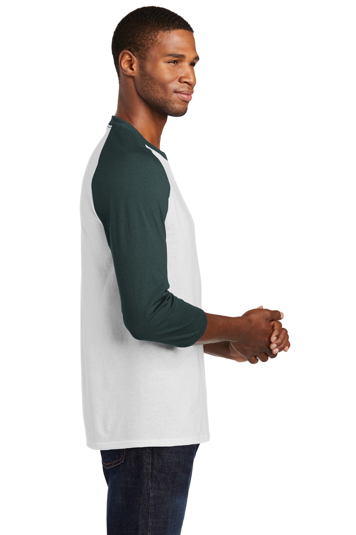 Port & Co Core Blend 3/4-Sleeve Raglan Tee. PC55RS 42