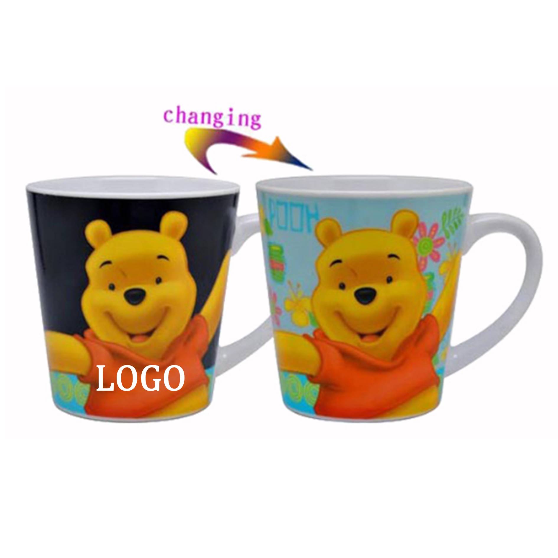 12 Oz. V Shape Heat Color Changing Ceramic Mug 3