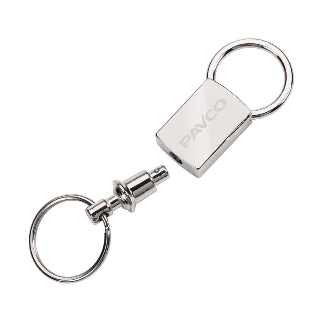 Pull Apart Keyring - Satin Silver 1