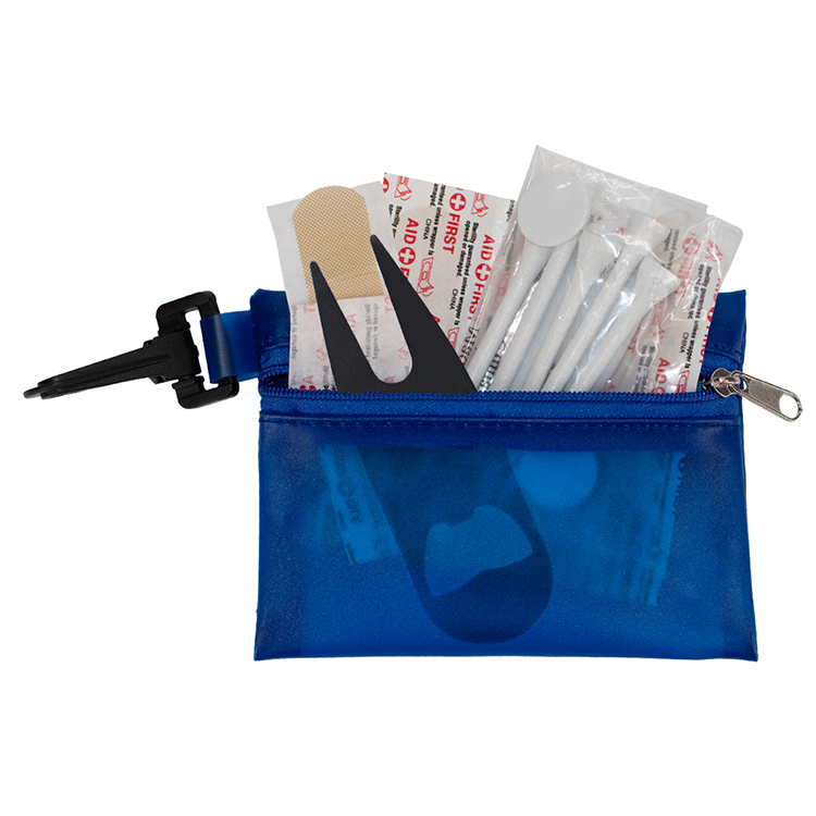 "FAIRWAY 12" 12 Piece Healthy Living Sun Kit Components inserted into Translucent Zipper Pack with C 8