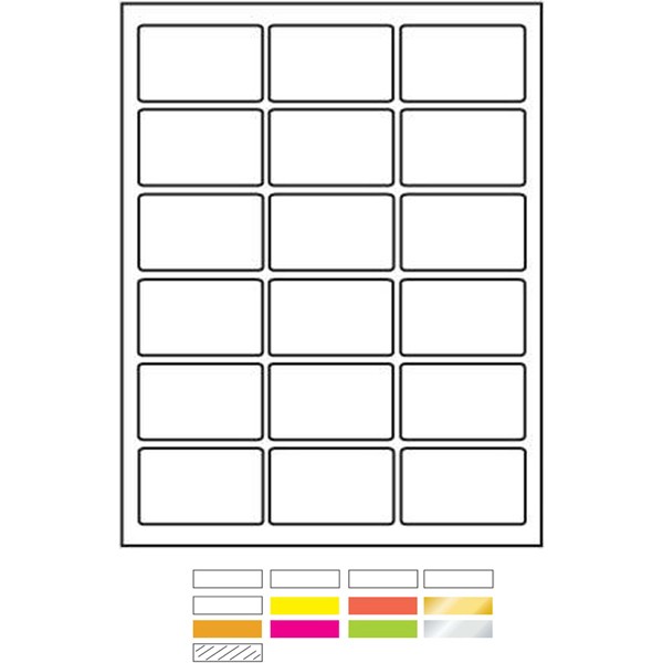 Laser Labels Printed (2½"x1-9/16") 2