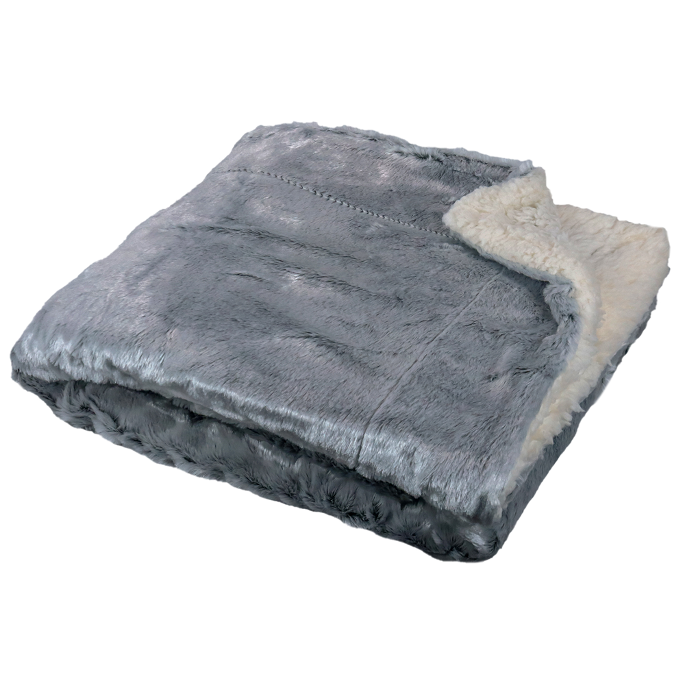 Polyester 235G Faux Fur Sherpa Blanket w/Custom Logo 50"x60"