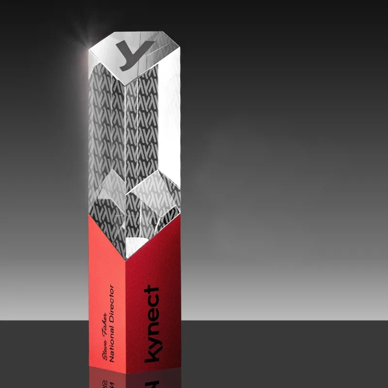 Crystal & Metal Pillar Award 8