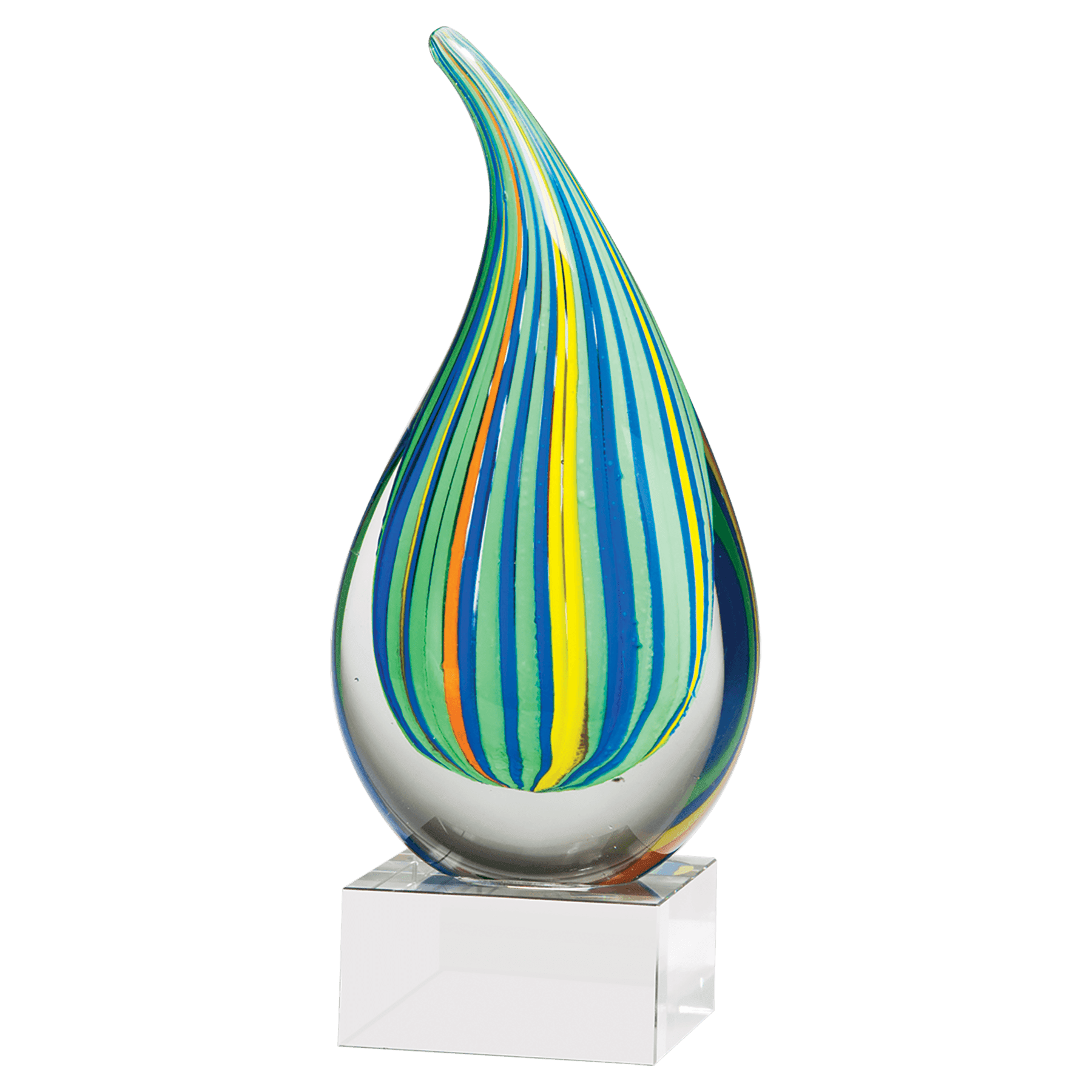 Multi-Colored Teardrop Art Glass 1
