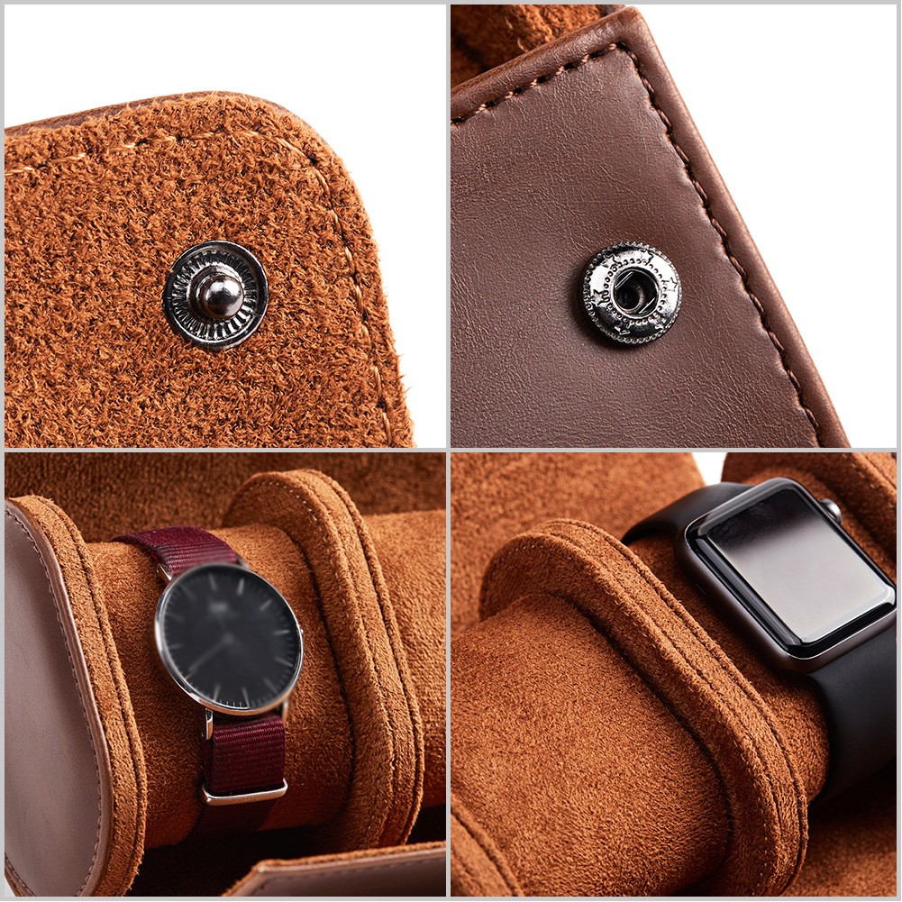 Luxury Leather Watch Roll Organizer Box 2