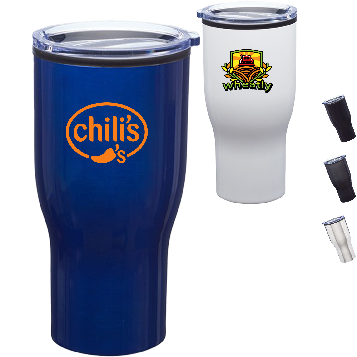 28 oz. Stainless Steel Travel Mugs W/ Plastic Interior 1