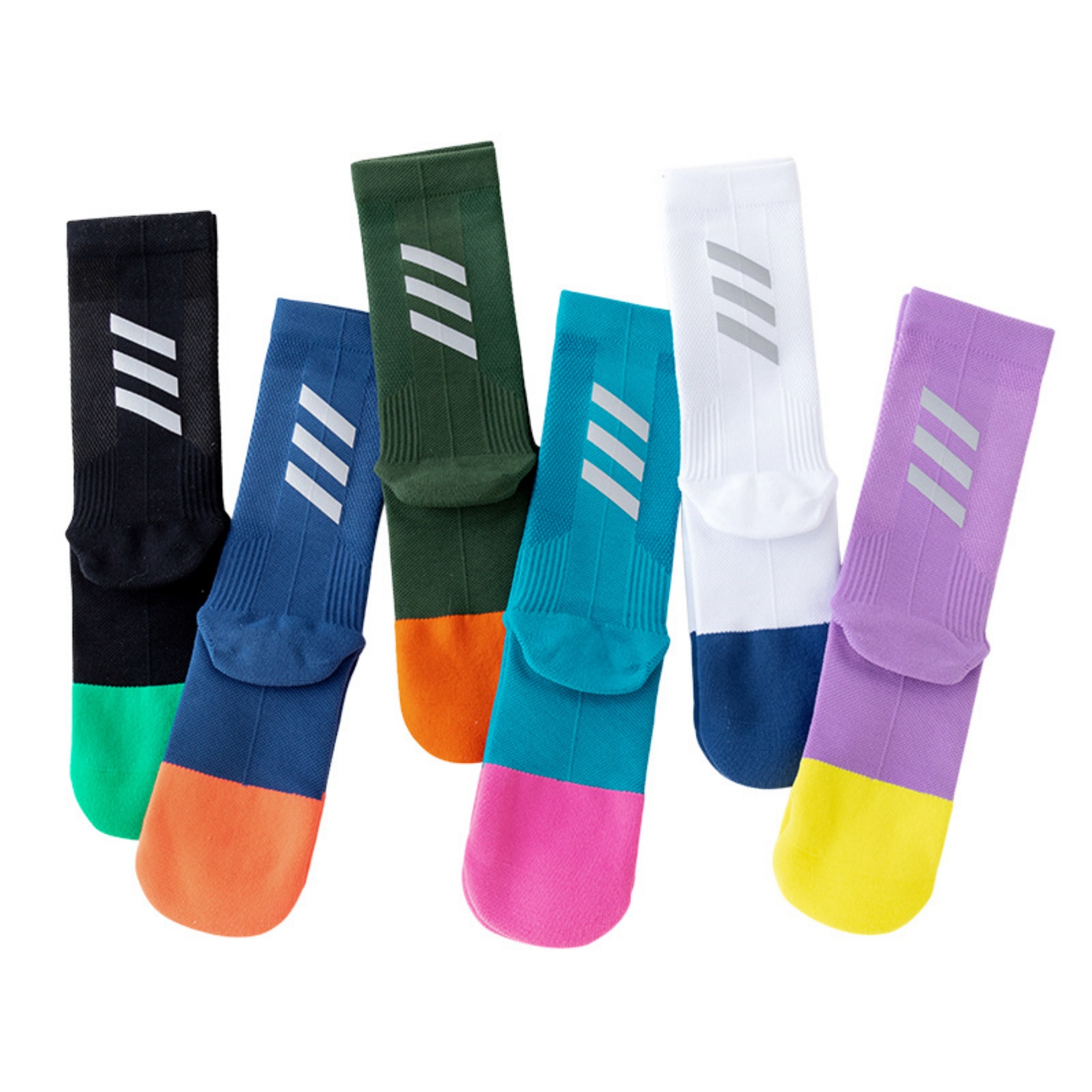 Night Reflective Riding Socks Lycra 7