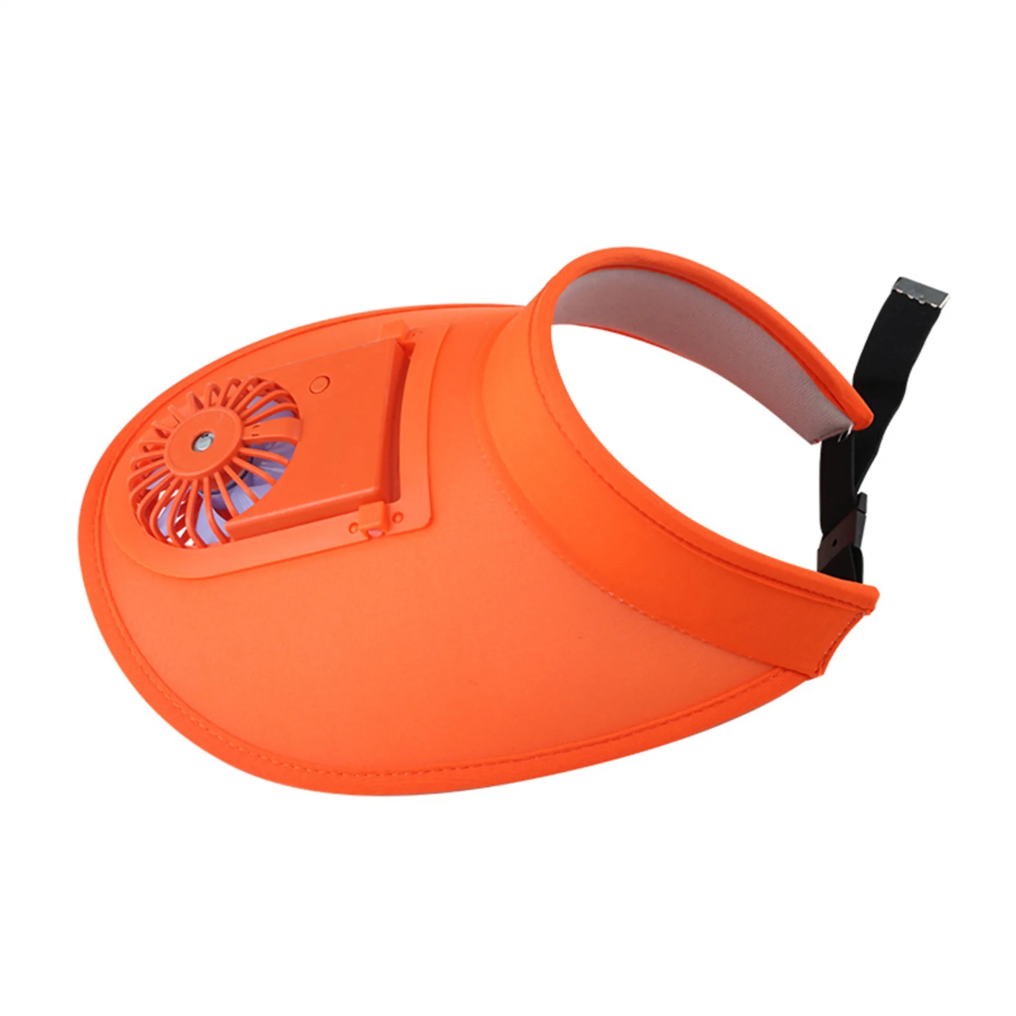 USB Fan Sun Hat Wide Brim Portable Running Visor Cap 6