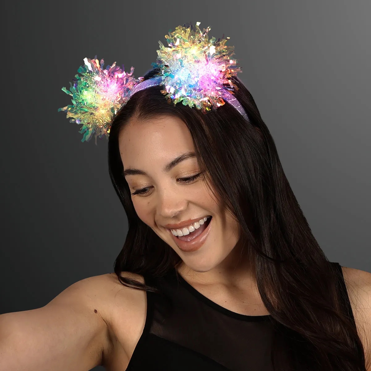 LED Crinkle Tinsel Headband 2