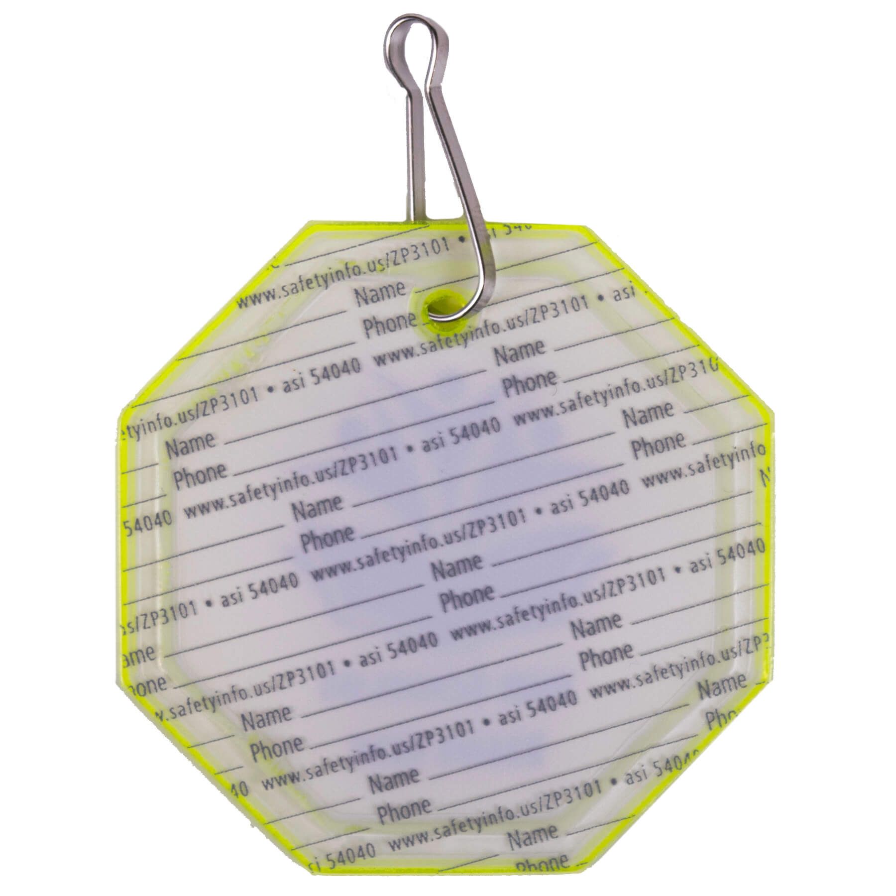 Octagon Reflective Zipper Pull 2