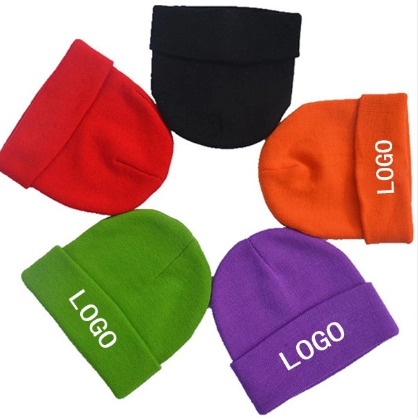Embroidered Acrylic Knit Beanie with Cuff 3