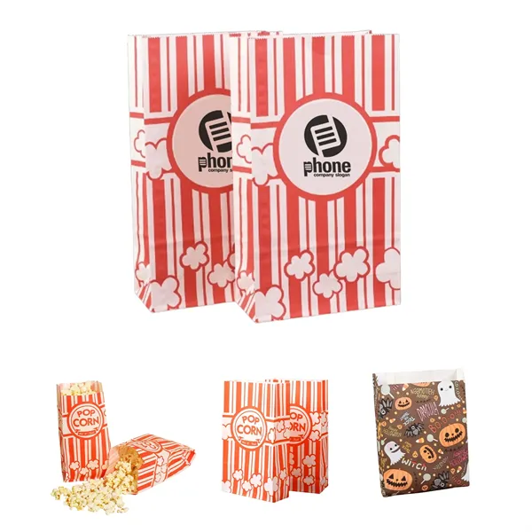 Flat Paper Bottom Popcorn Bags