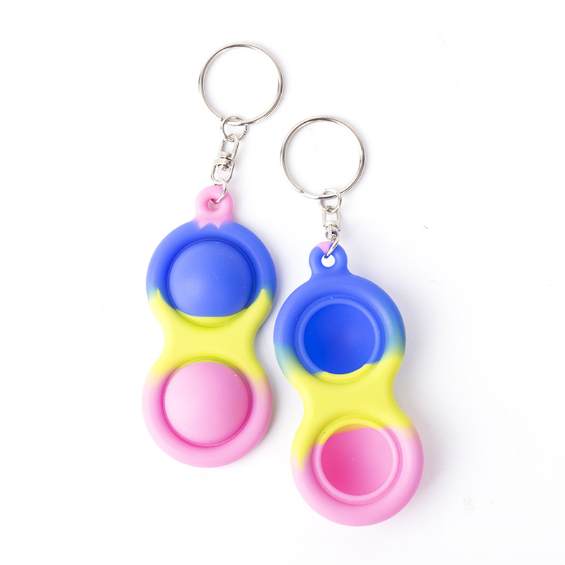 Splayed Simple Camo 2pcs Bubbles Keychain Fidget Toys 3