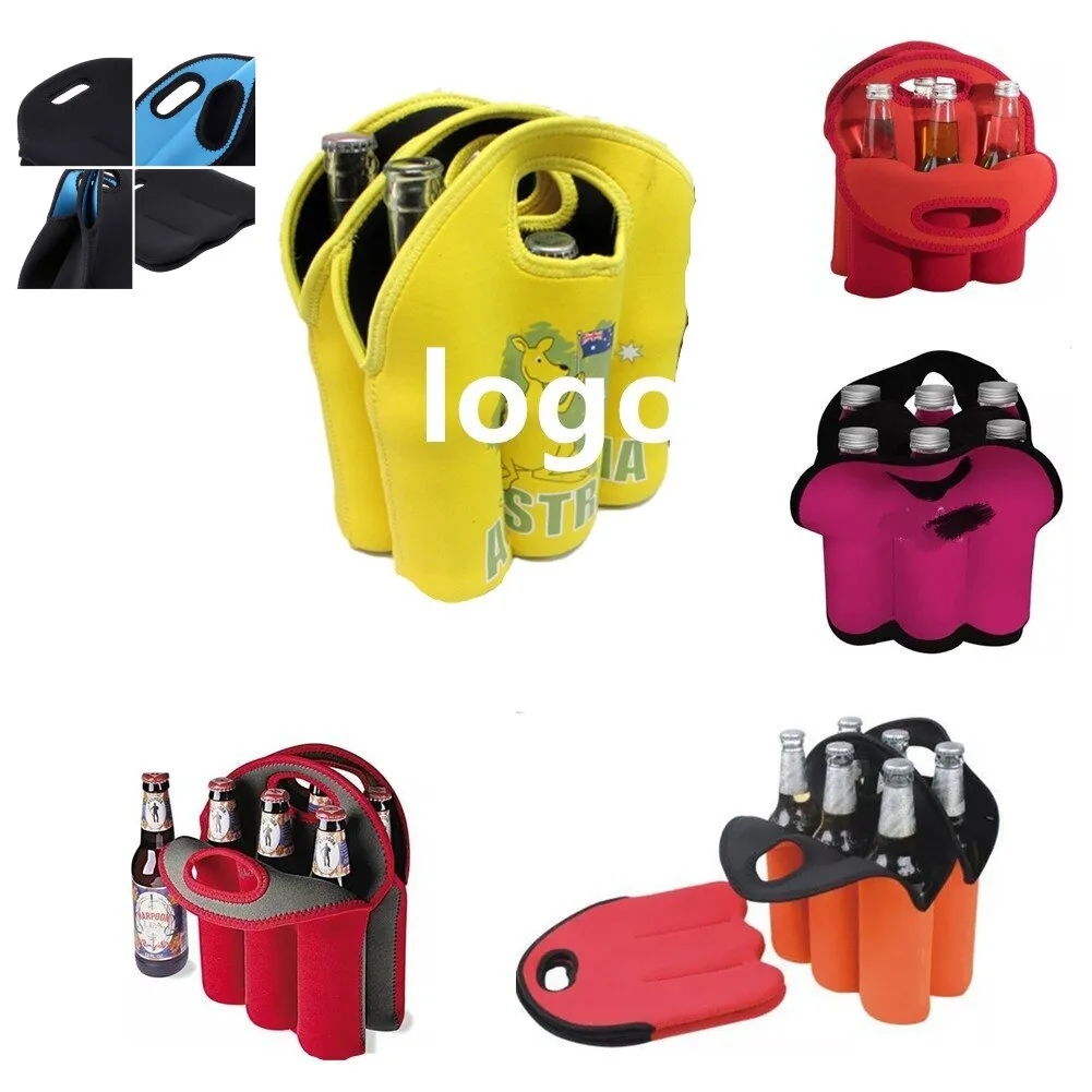 6 Pack Bottle Can Carrier Tote 6