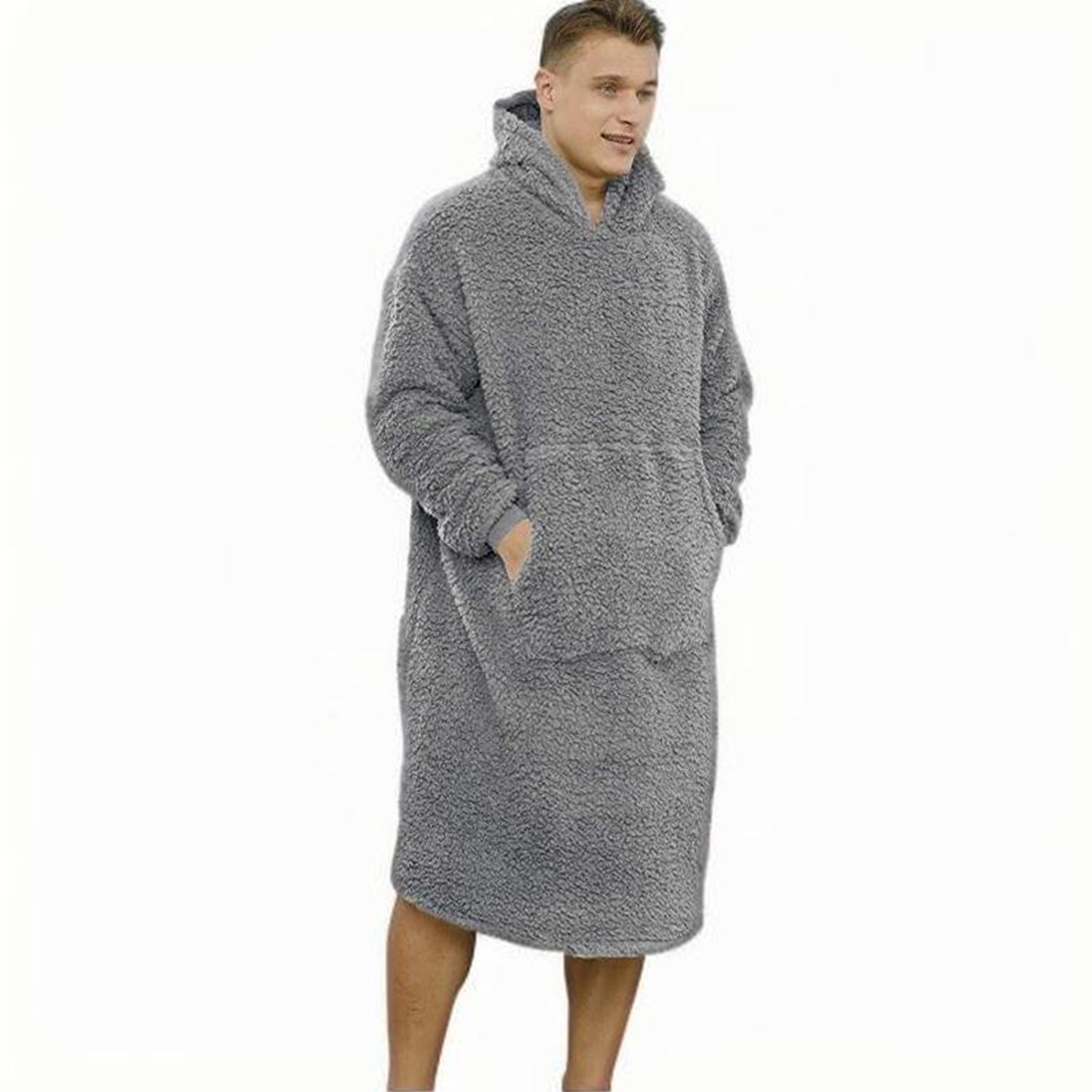 Winter Double-Sided Cotton Flannel Brown Warm Home Pajamas 2