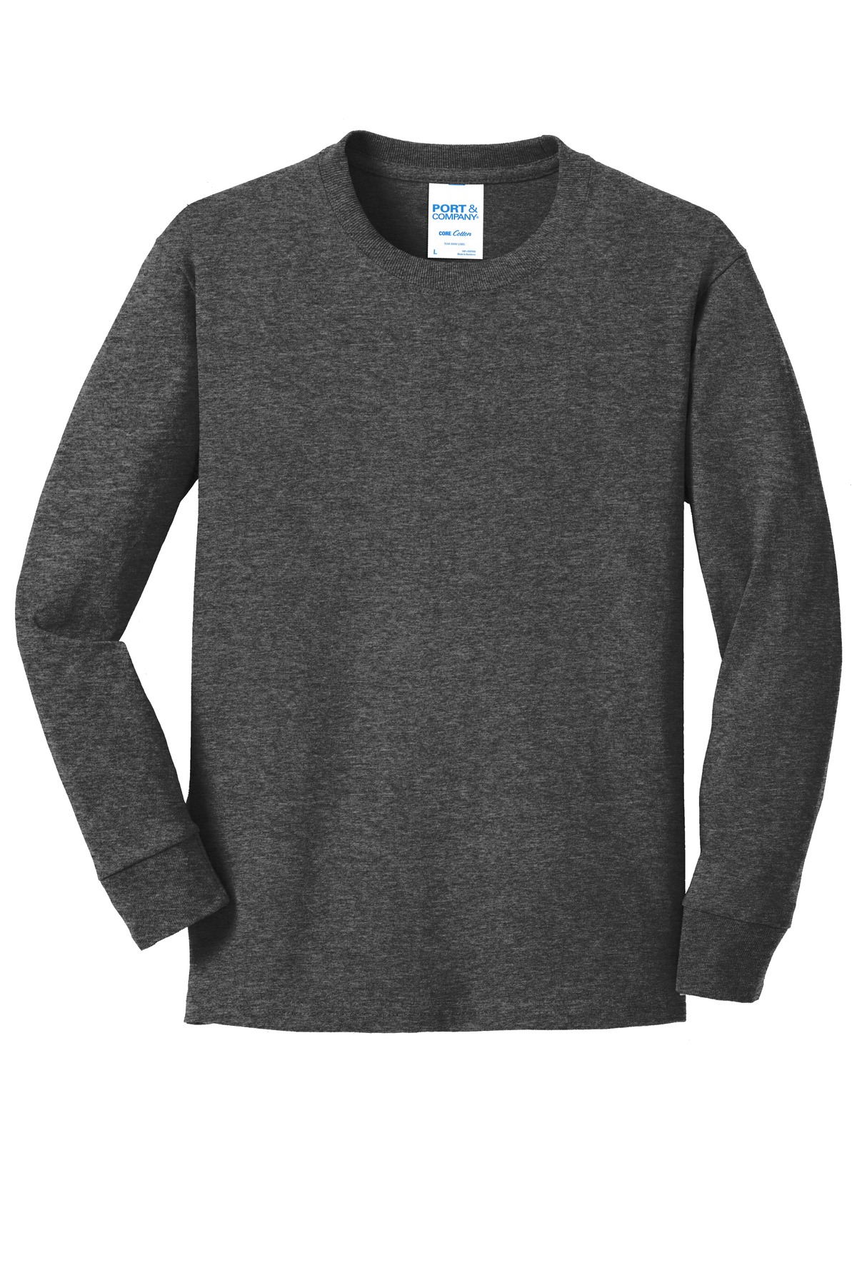 Port & Co Youth Long Sleeve Core Cotton Tee. PC54YLS 112